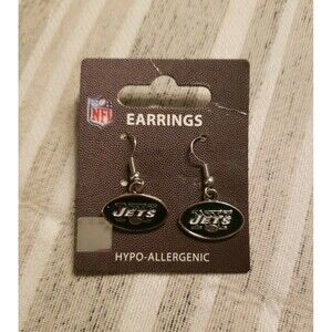 NY Jets Dangle Earrings